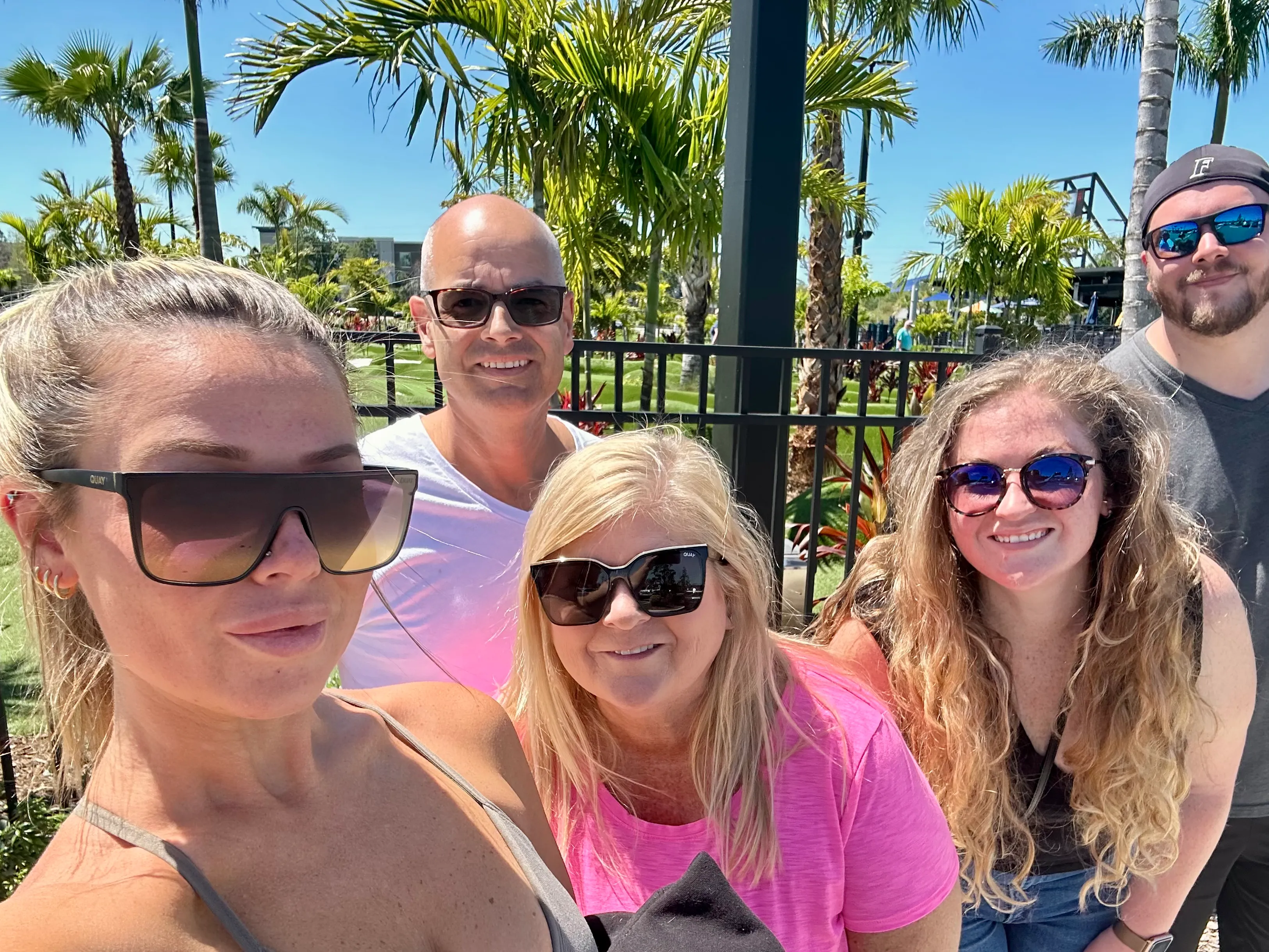 Karen and her family enjoying the outdoors